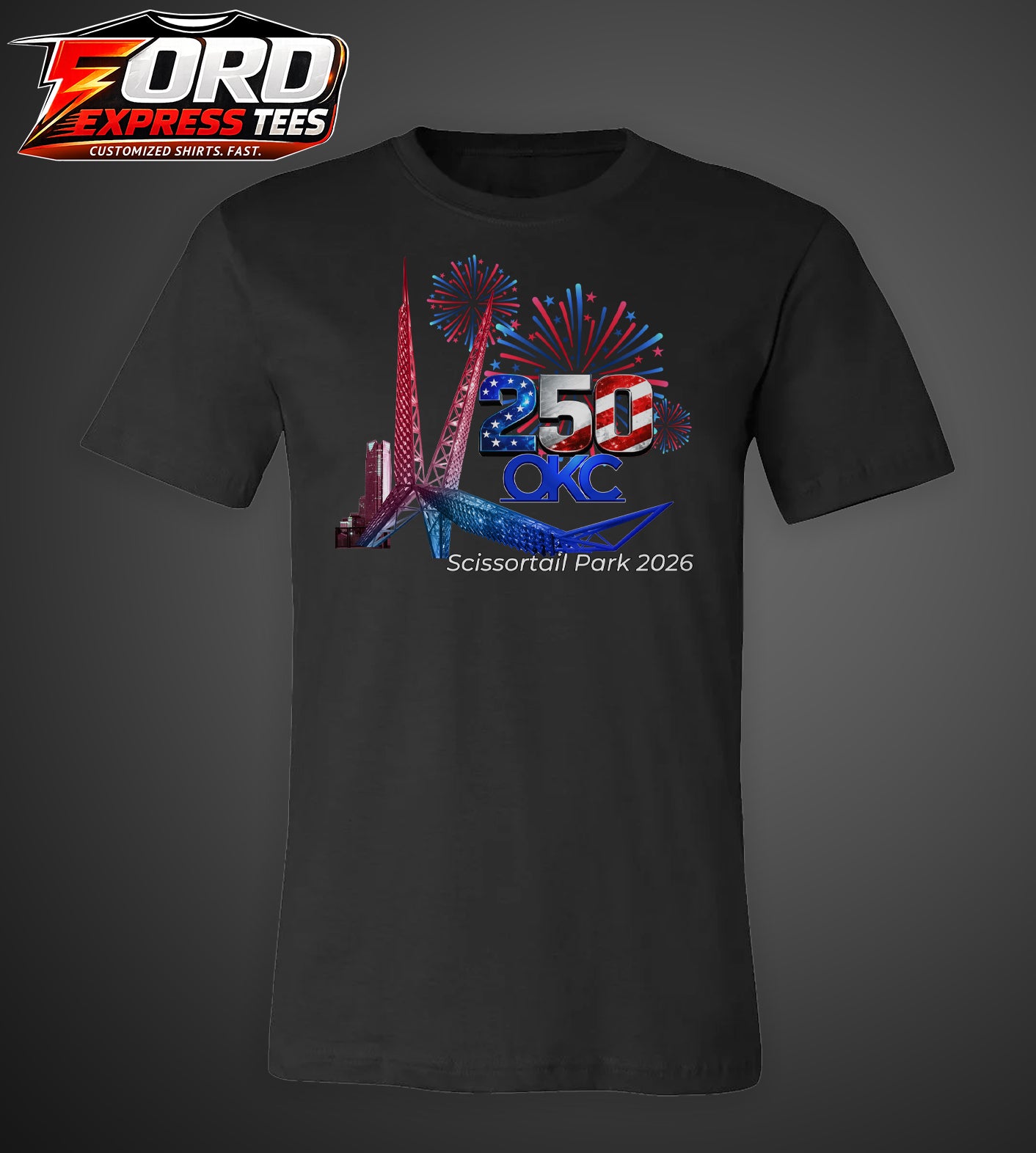 250 Years 4th of July Oklahoma Scissortail Park Tee