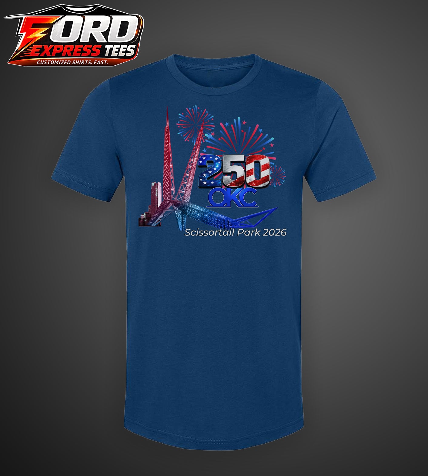 250 Years 4th of July Oklahoma Scissortail Park Tee