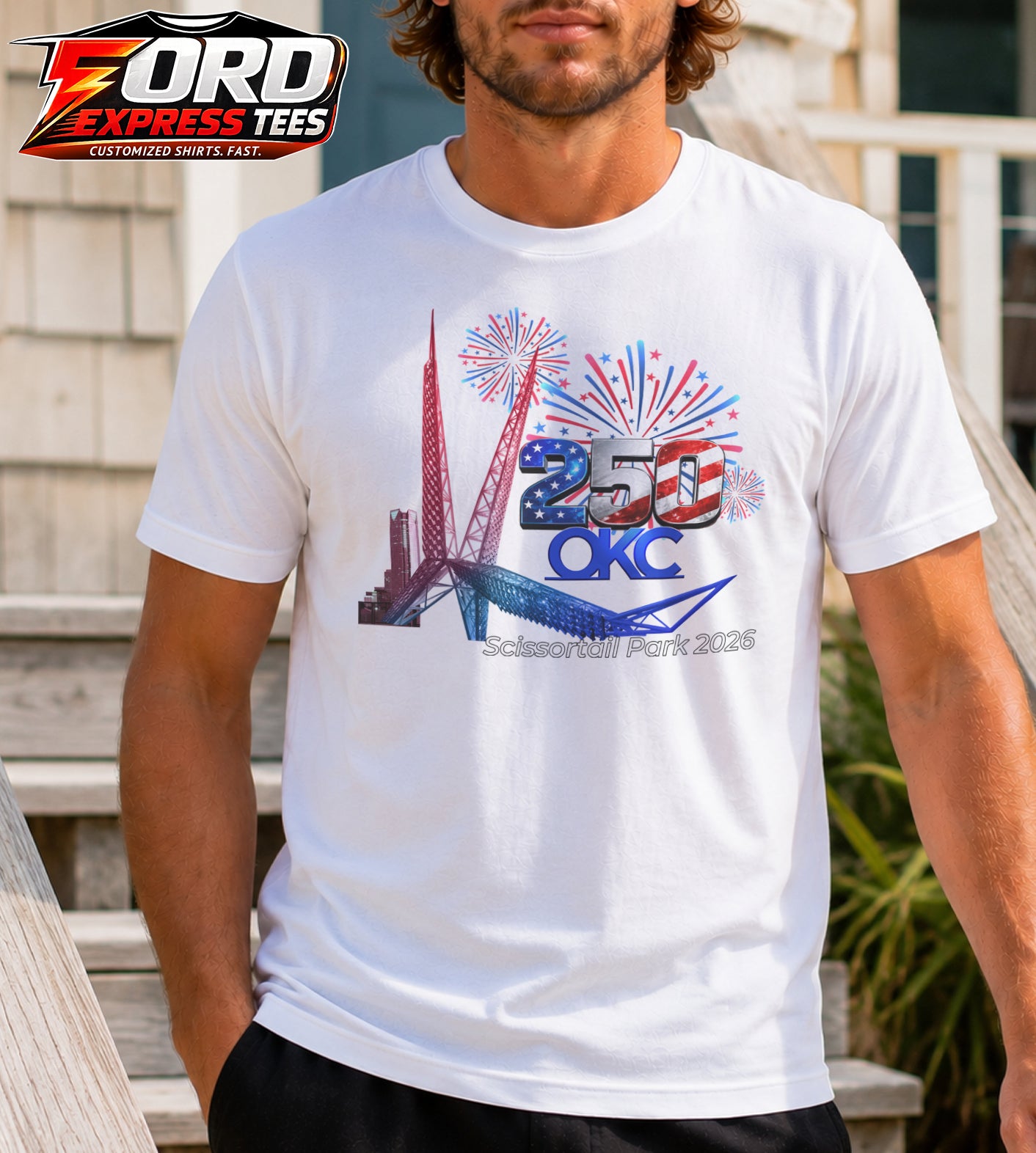 250 Years 4th of July Oklahoma Scissortail Park Tee