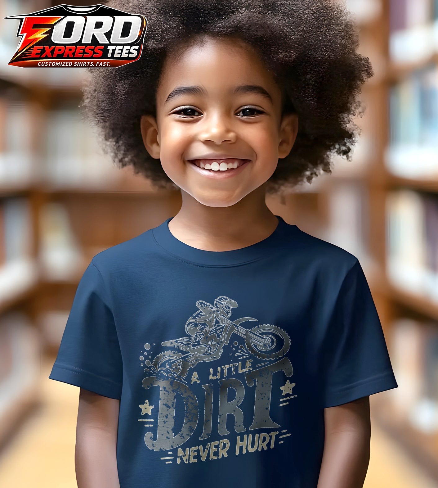 A little Dirt Never Hurt Dirt Bike Graphic Tee