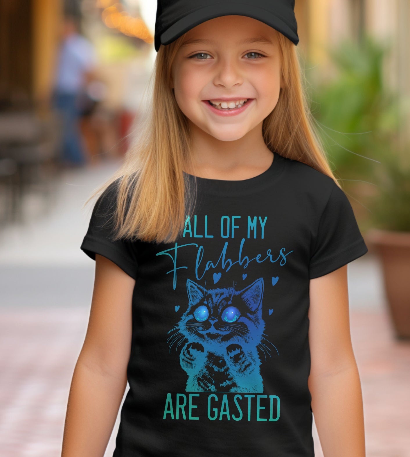 Funny Cat Flabbergasted Graphic Tee