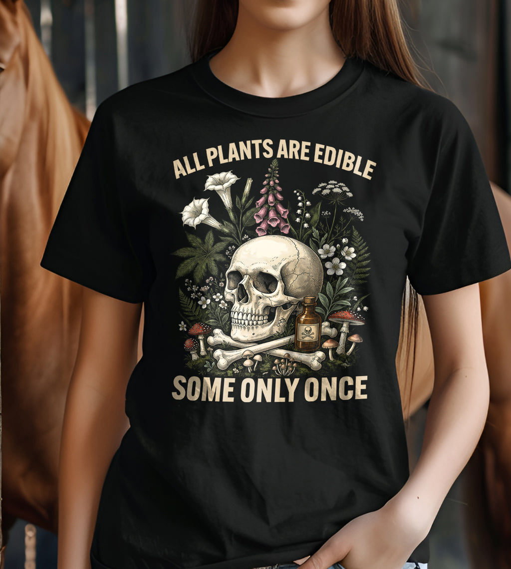 All Plants are Edible Funny Graphic Tee