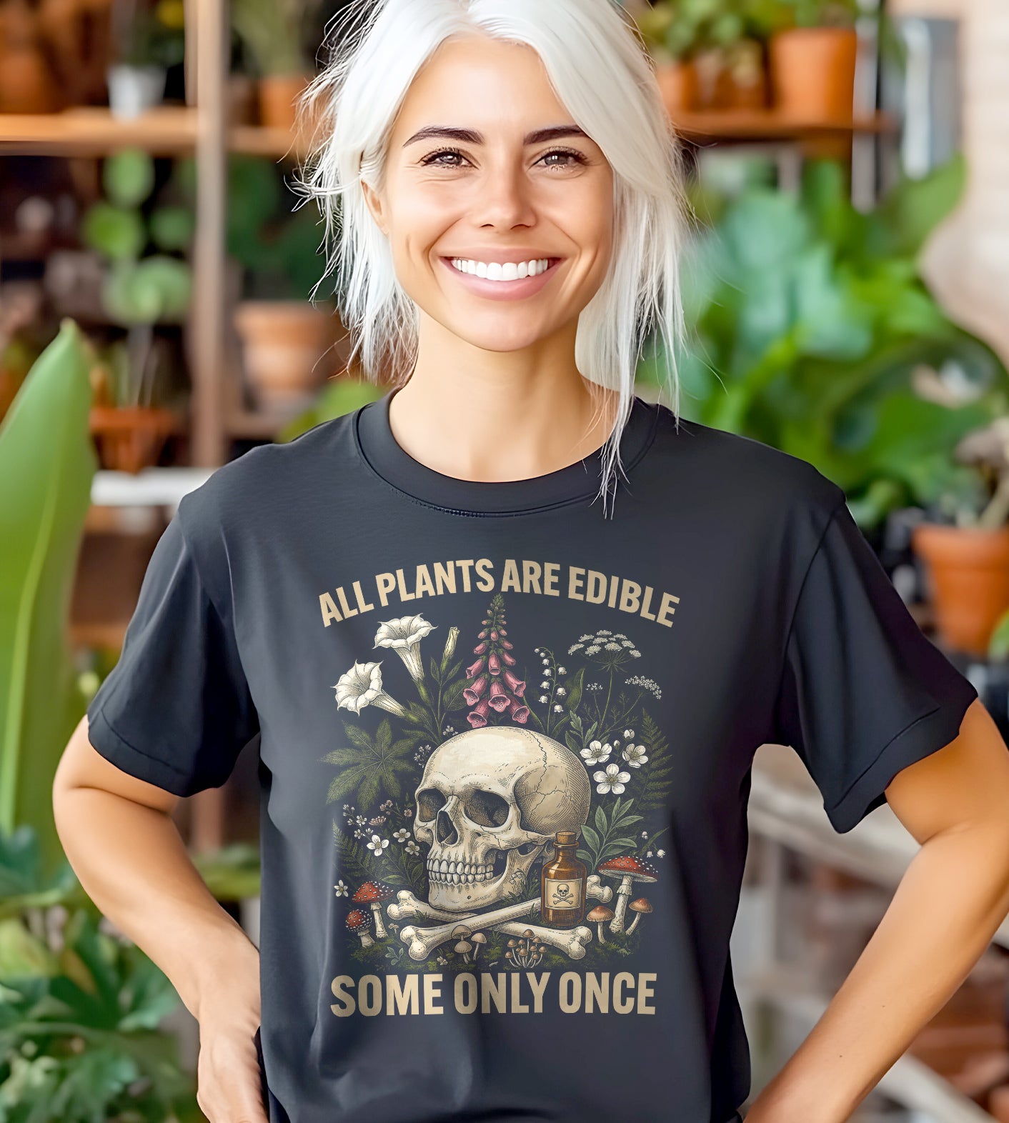 All Plants are Edible Funny Graphic Tee