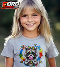 Autism Awareness Raccoon Heart Graphic Tee