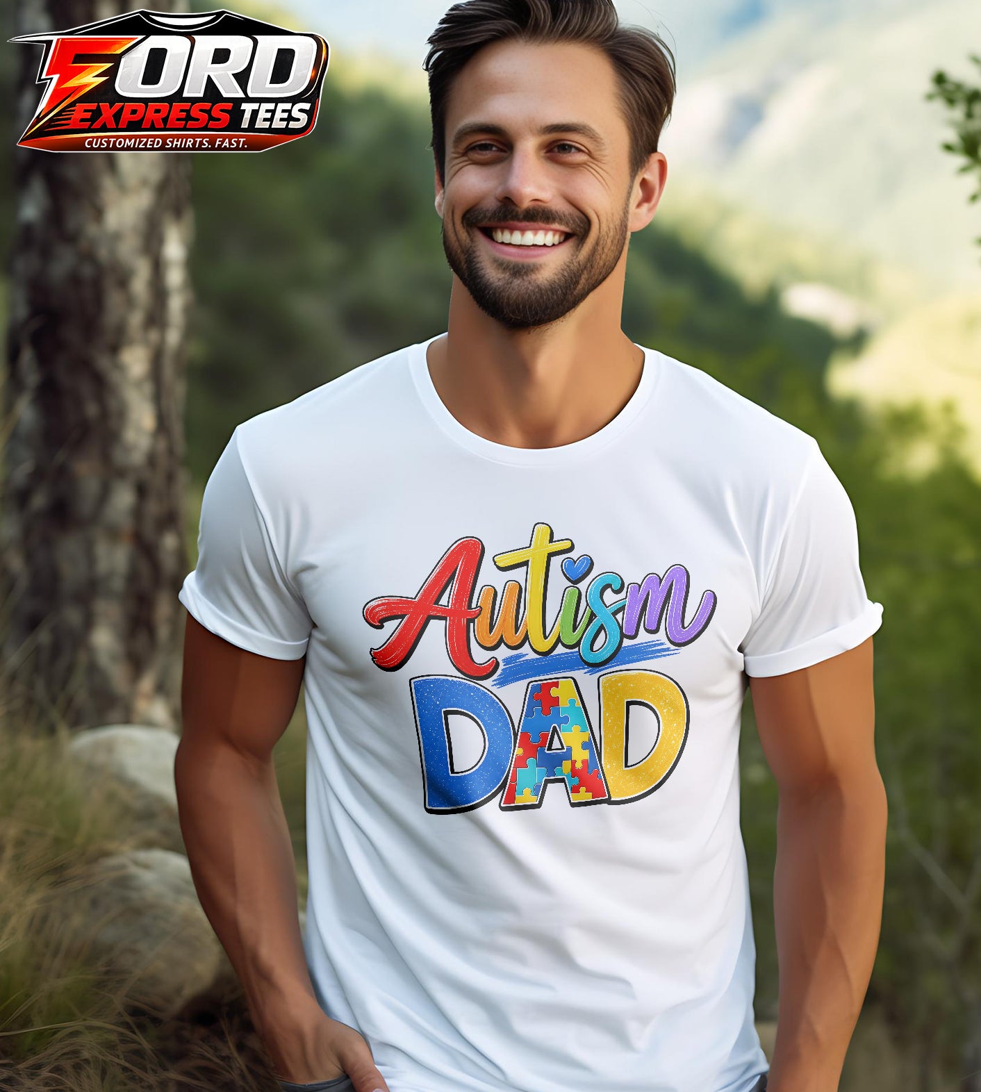 Autism Dad Graphic Tee