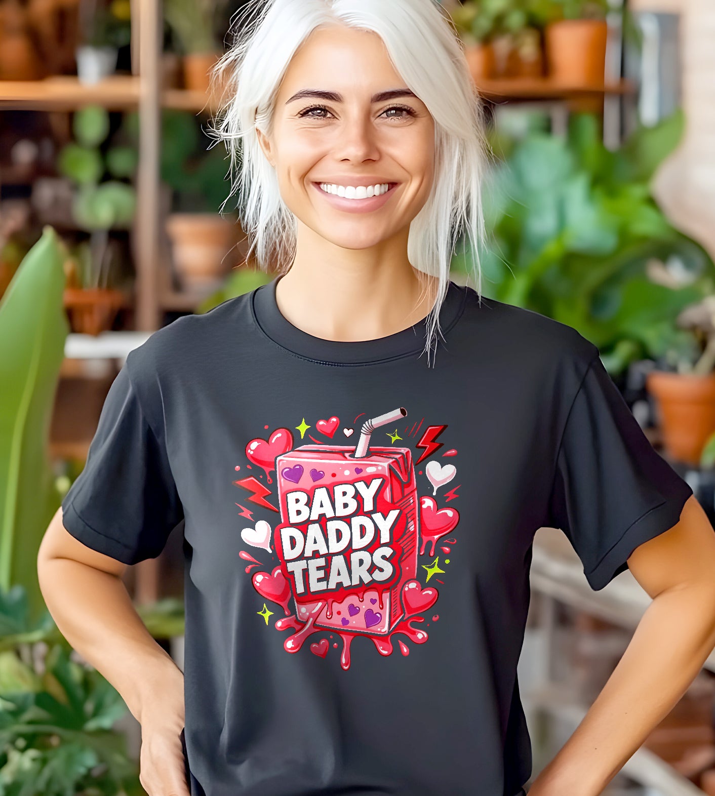 Baby Daddy Tears Juice Box Funny Graphic Tee