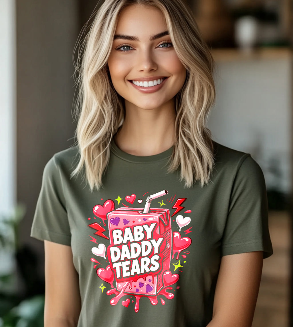 Baby Daddy Tears Juice Box Funny Graphic Tee