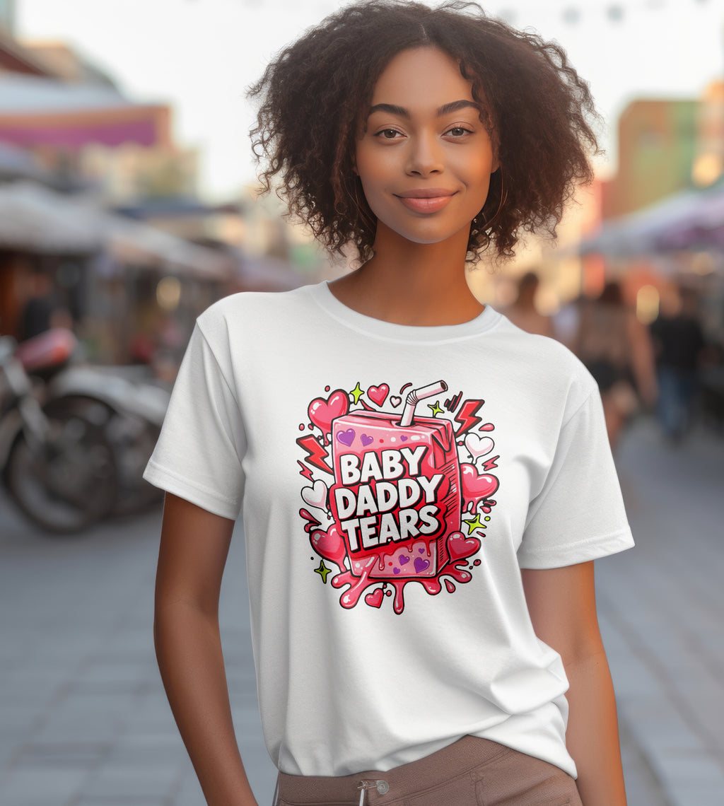 Baby Daddy Tears Juice Box Funny Graphic Tee