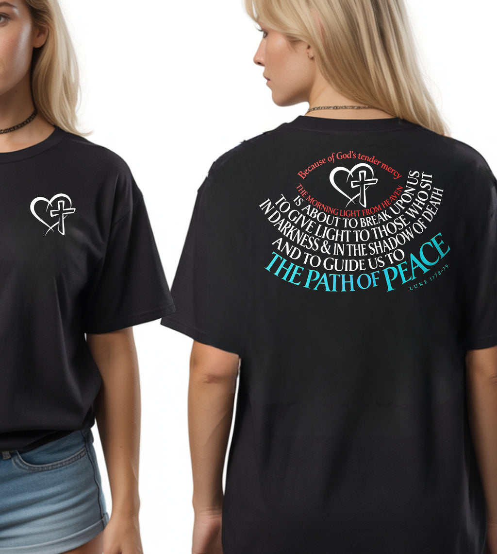 Because of Gods Tender Mercy Scripture Graphic Tee