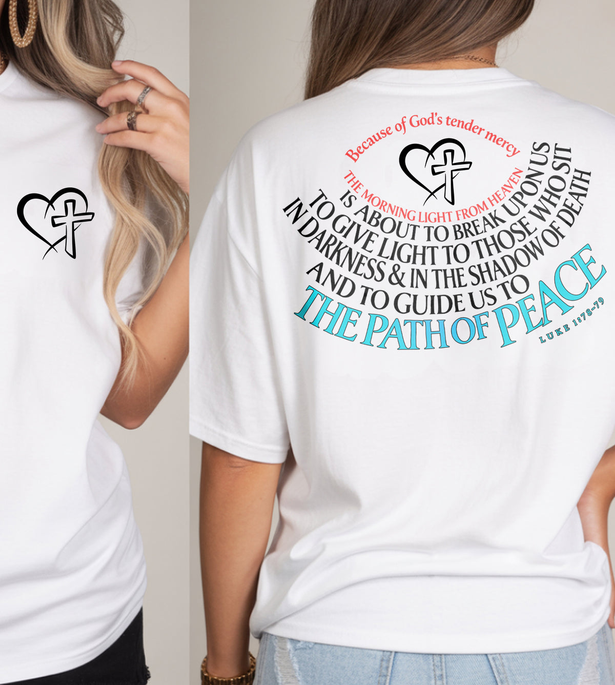 Because of Gods Tender Mercy Scripture Graphic Tee