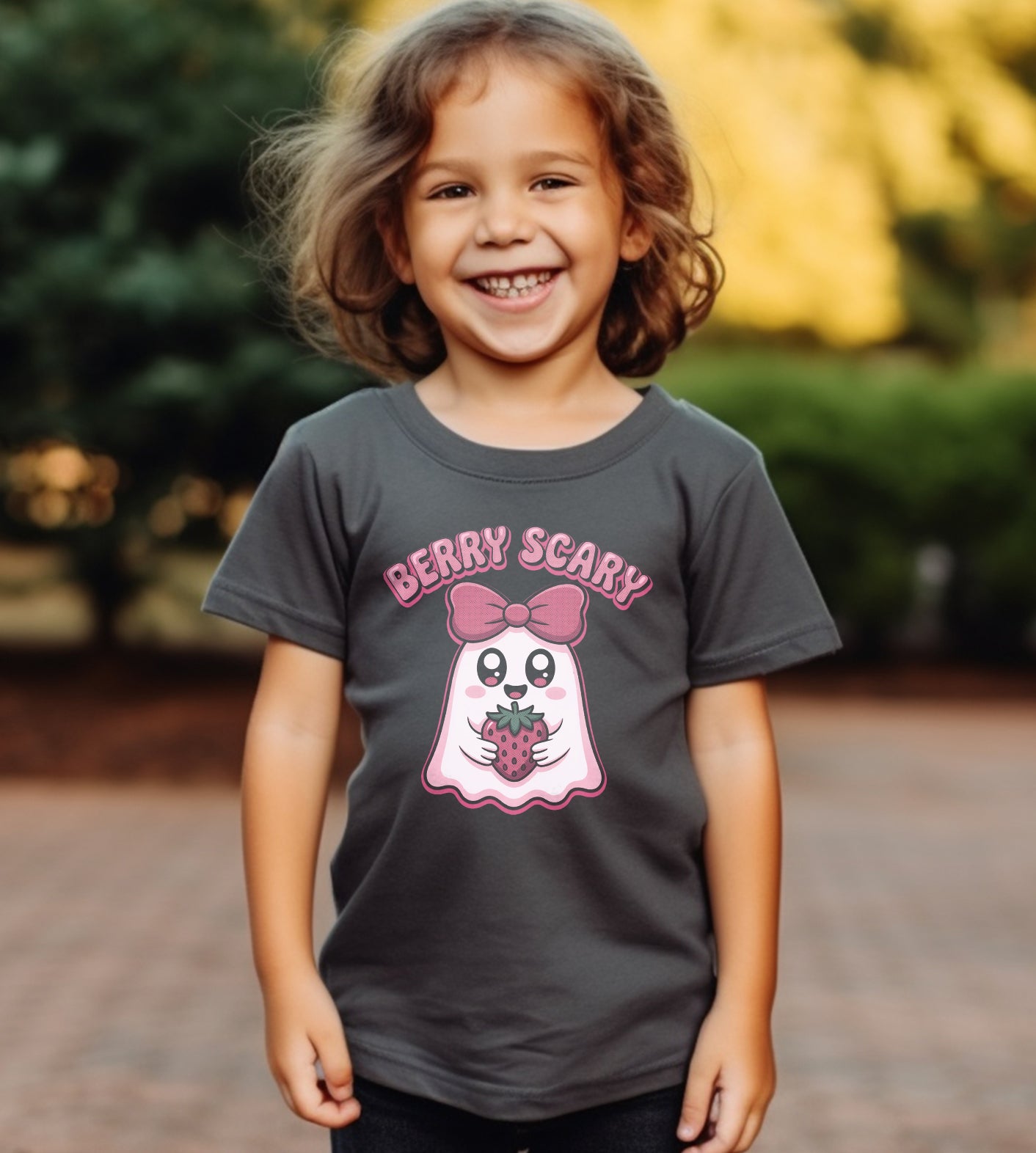 Berry Scary Ghost Halloween Graphic Tee