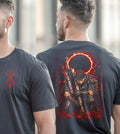 Berserk Guts Kneeling Anime Front and Back Graphic Tee