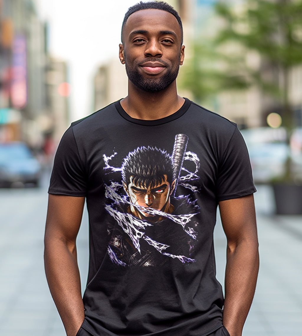 Berserk Guts Shredded Anime Graphic Tee