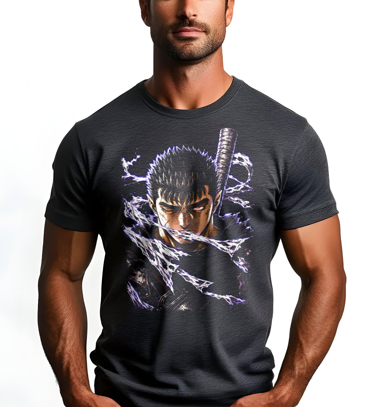 Berserk Guts Shredded Anime Graphic Tee