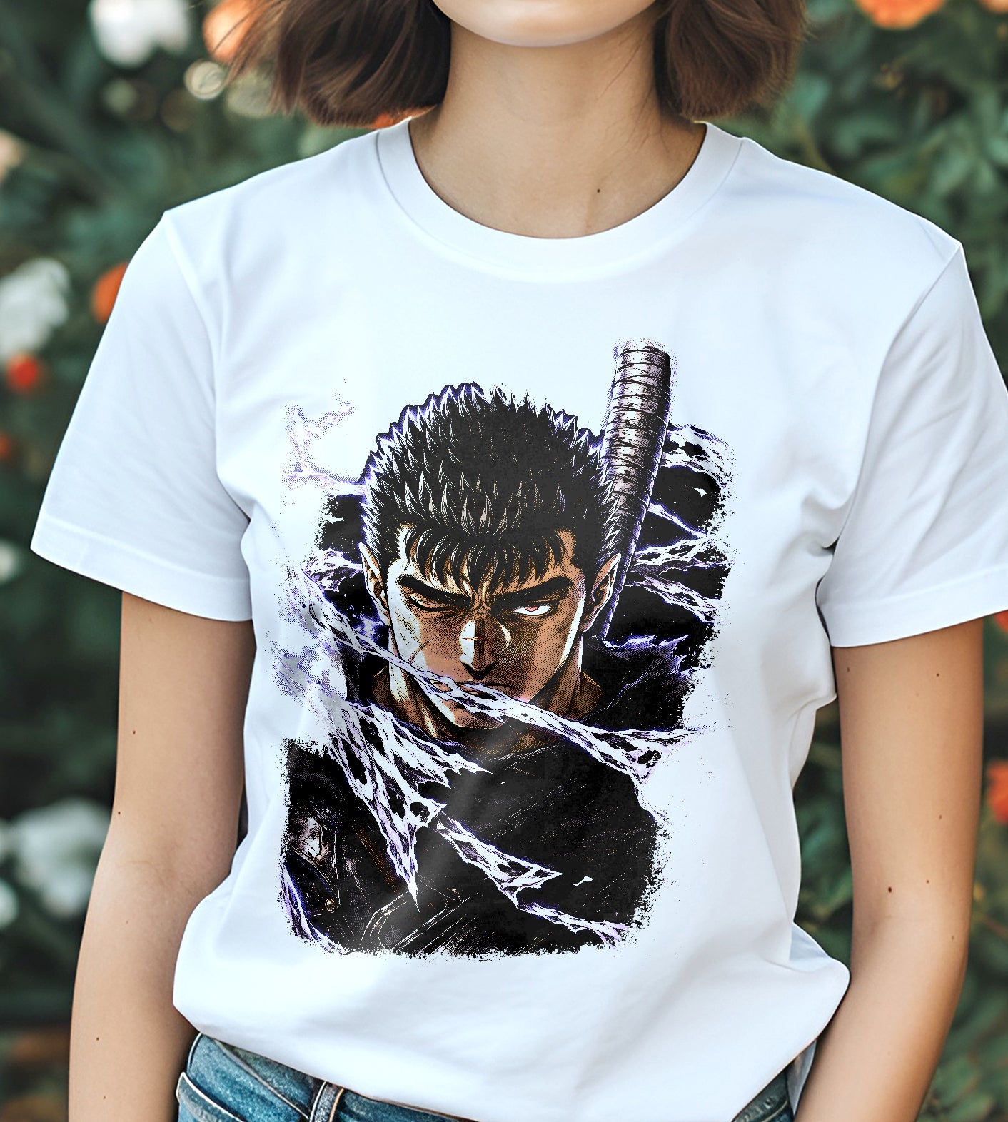 Berserk Guts Shredded Anime Graphic Tee