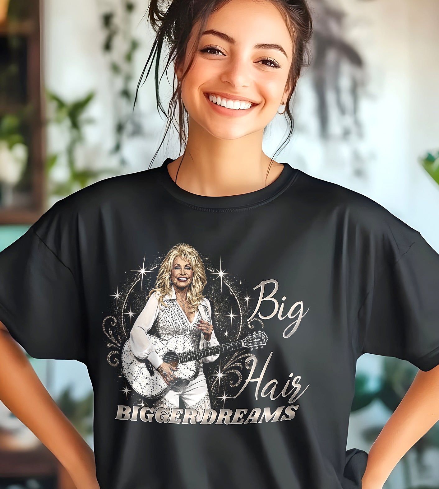 Big Hair Bigger Dreams Dolly Parton Graphic Tee