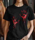 Blood Staind Hands Halloween Graphic Tee