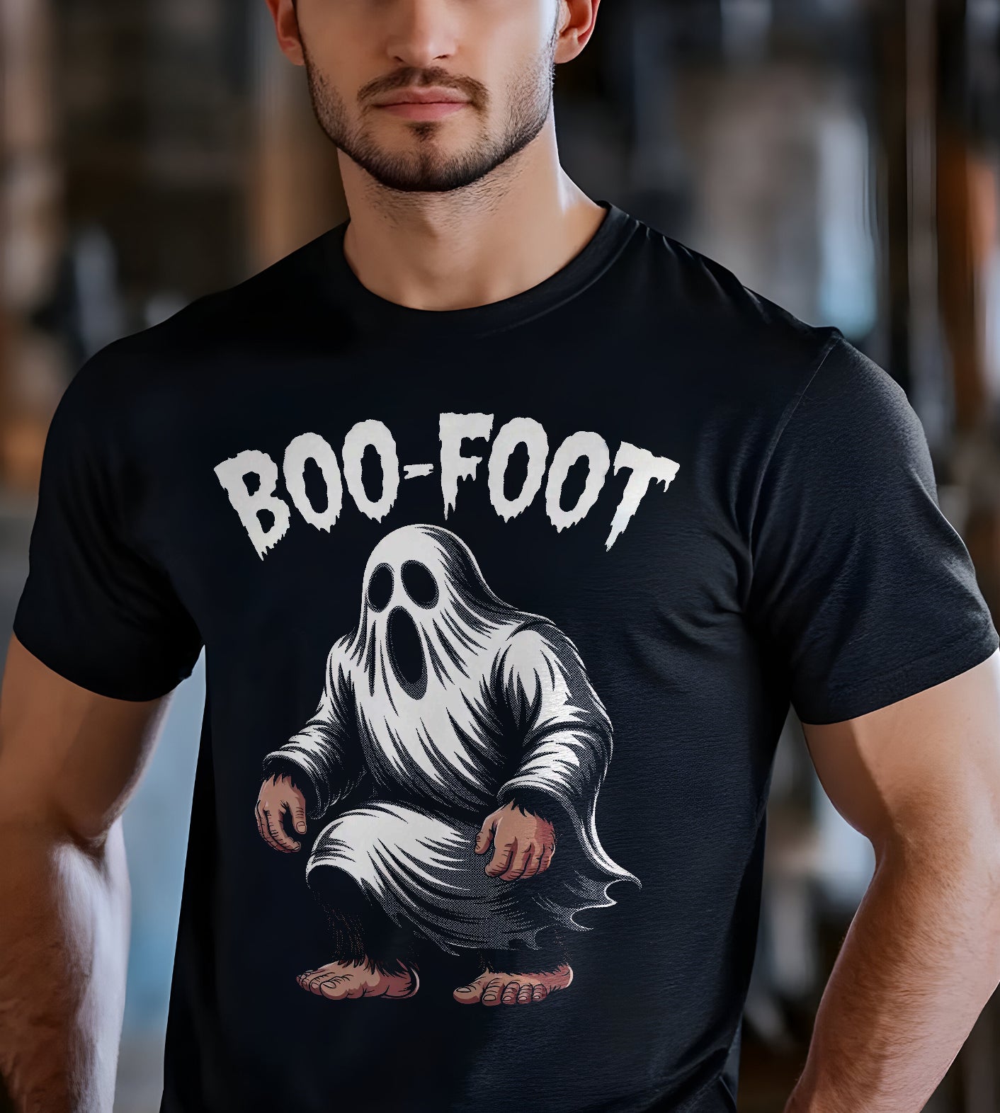 Boo Foot Funny Sasquatch Halloween Graphic Tee