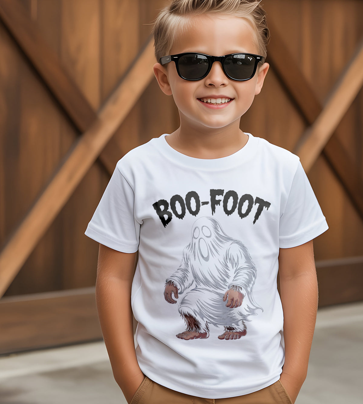 Boo Foot Funny Sasquatch Halloween Graphic Tee