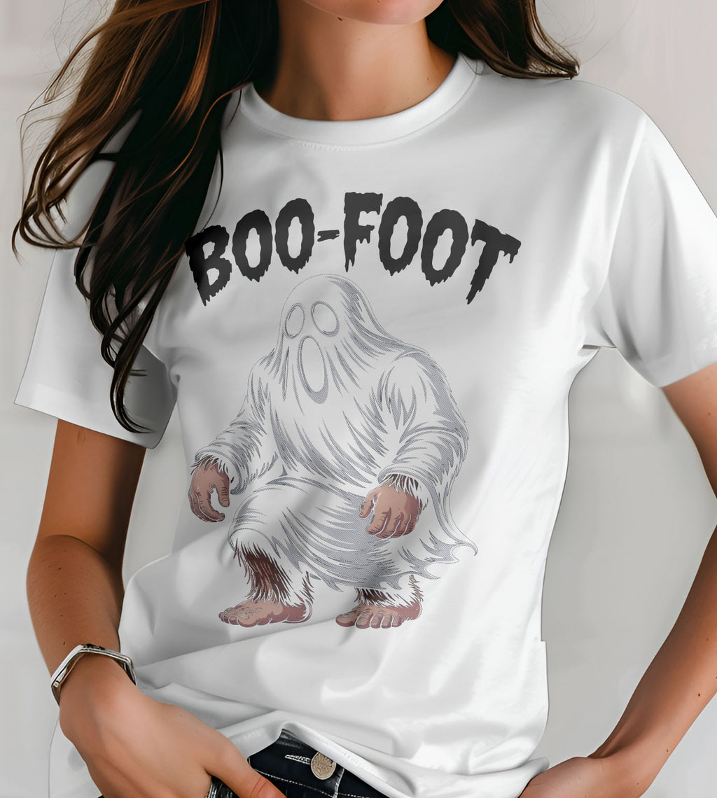 Boo Foot Funny Sasquatch Halloween Graphic Tee