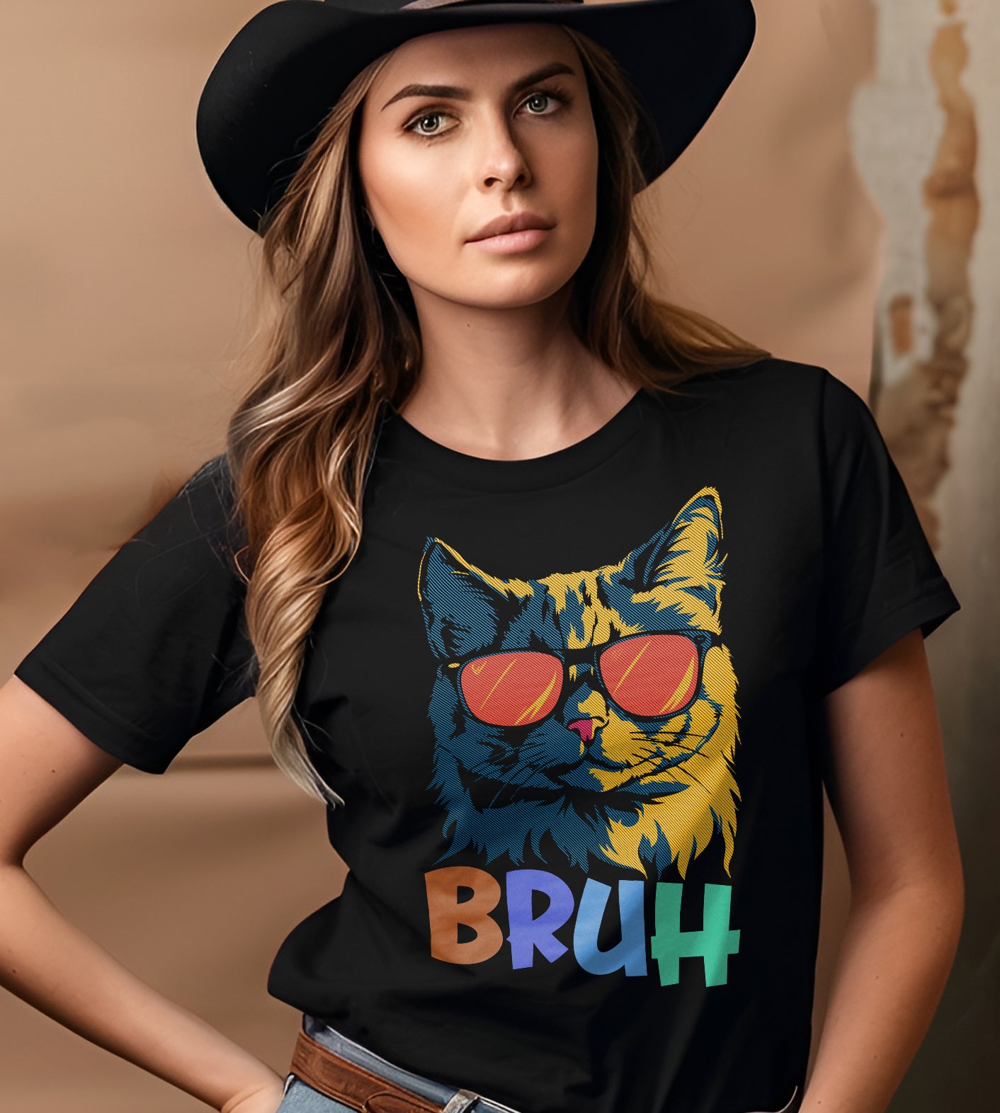 Bruh Cat Funny Graphic Tee