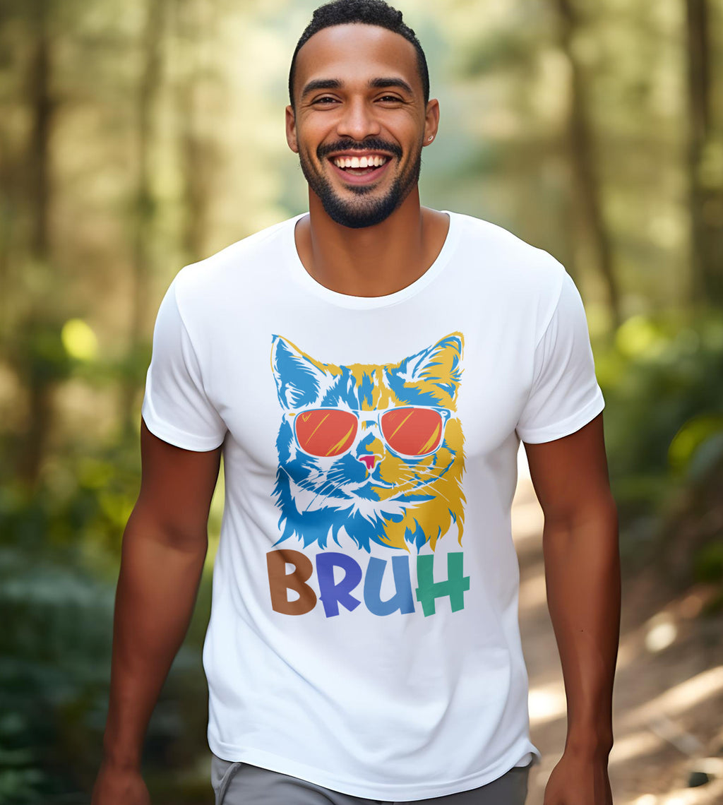 Bruh Cat Funny Graphic Tee