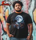 Cats with Moon and Lightning Graphic Tee