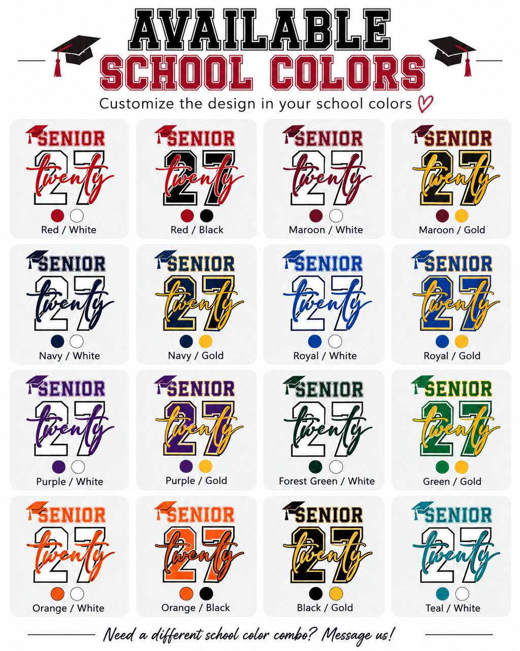 Graduation Custom Name Senior 2027 Graphic Tee