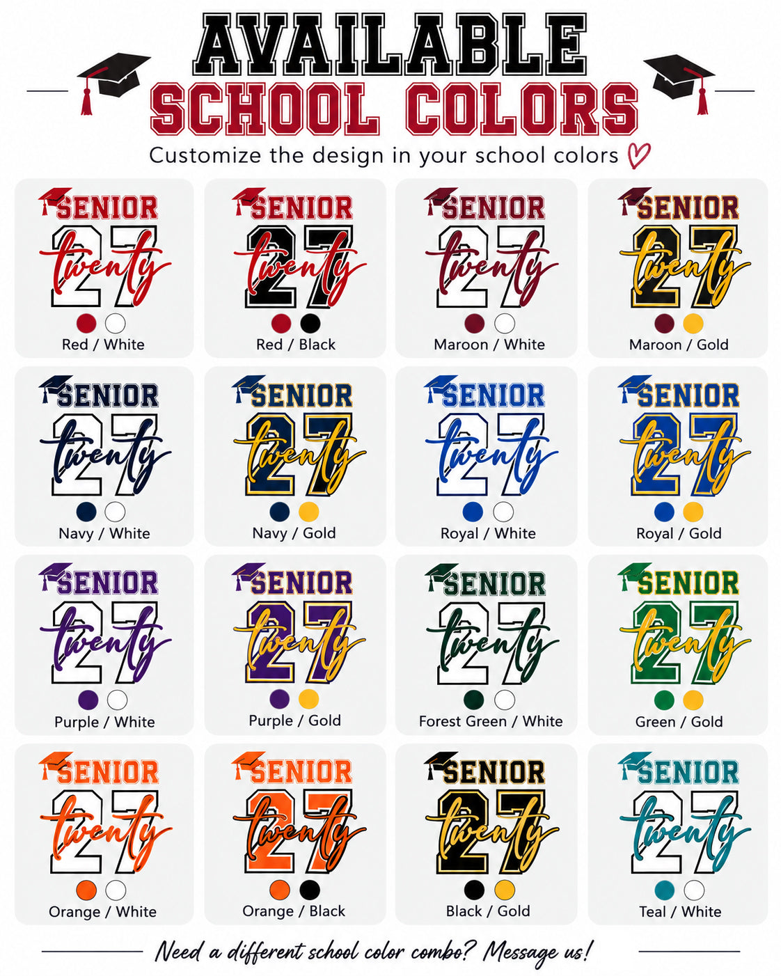 Graduation Custom Name Senior 2027 Graphic Tee