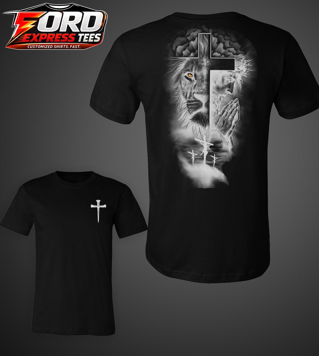 Christian Cross and Lion Tee