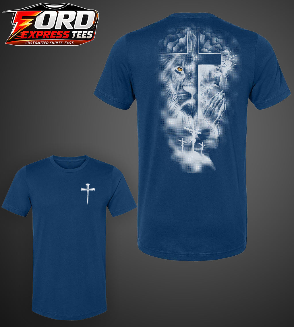 Christian Cross and Lion Tee