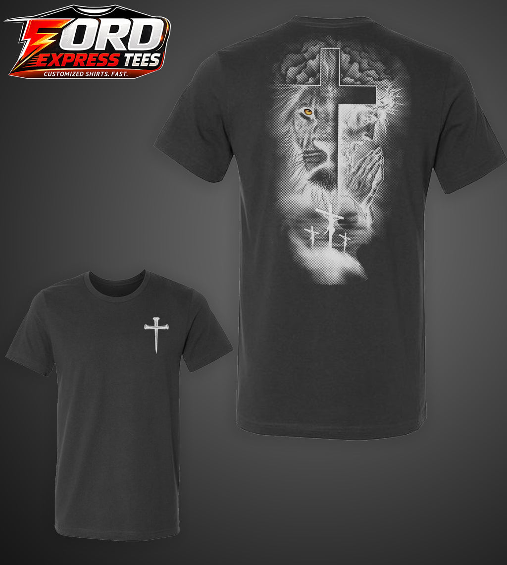 Christian Cross and Lion Tee