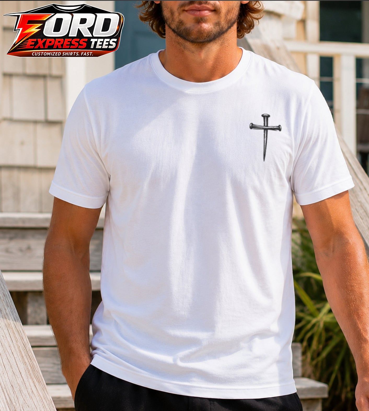 Christian Cross and Lion Tee