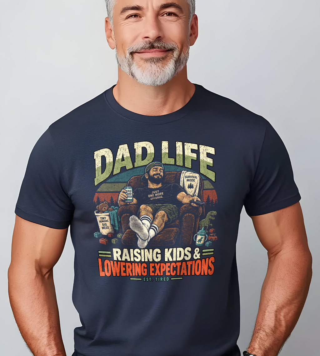 Dad Life Raising Kids Funny Dad Shirt Graphic Tee
