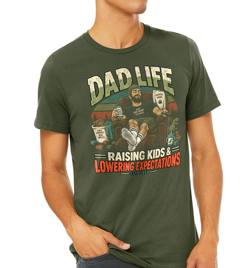 Dad Life Raising Kids Funny Dad Shirt Graphic Tee