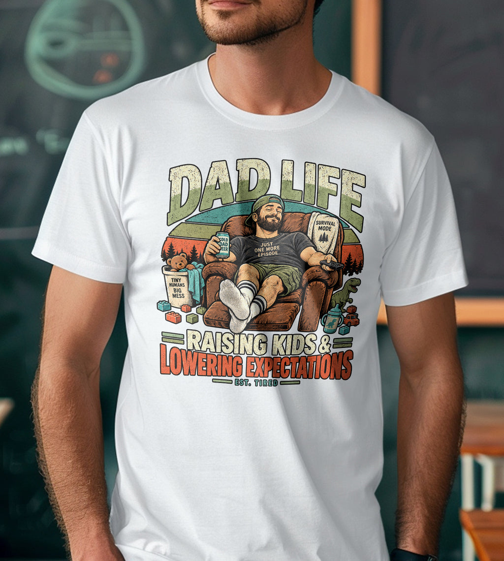 Dad Life Raising Kids Funny Dad Shirt Graphic Tee