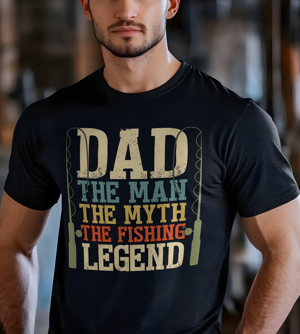 Dad the Man the Myth the Fishing Legend Graphic Tee