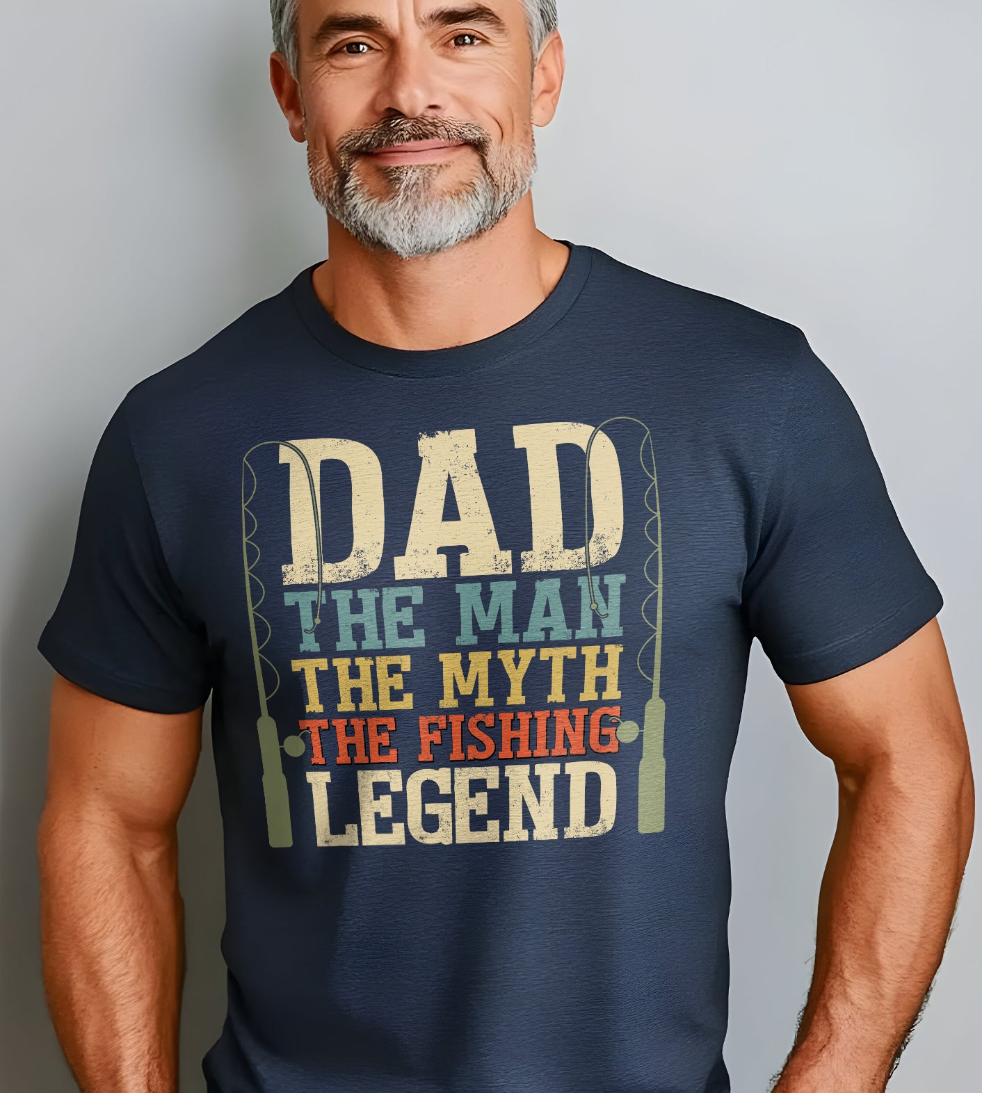 Dad the Man the Myth the Fishing Legend Graphic Tee