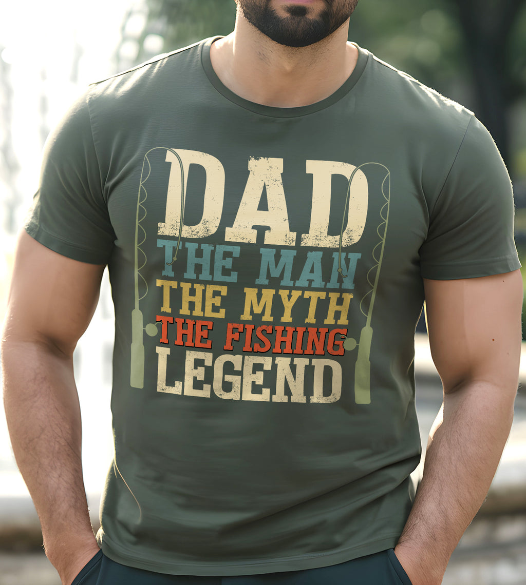 Dad the Man the Myth the Fishing Legend Graphic Tee