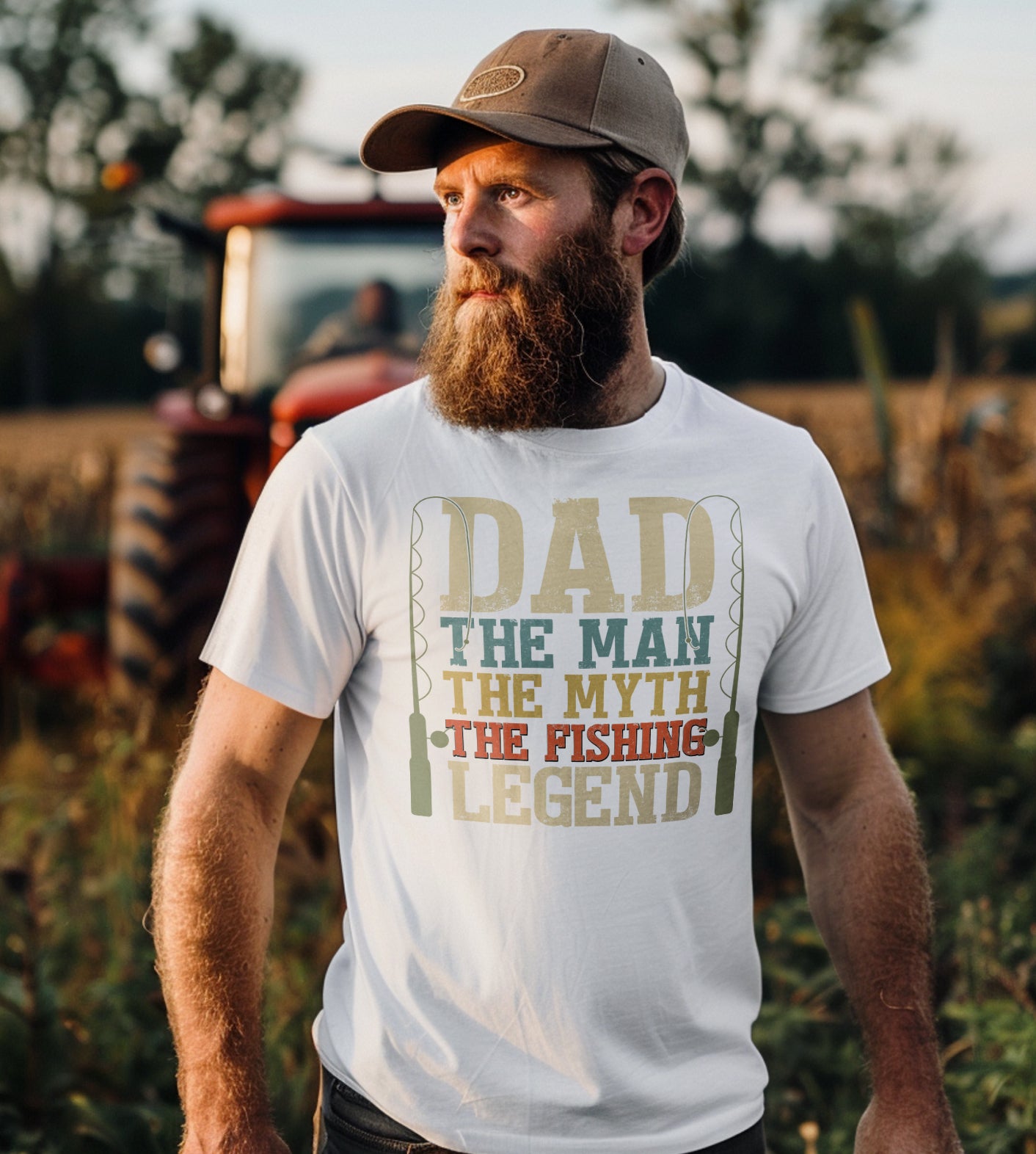 Dad the Man the Myth the Fishing Legend Graphic Tee