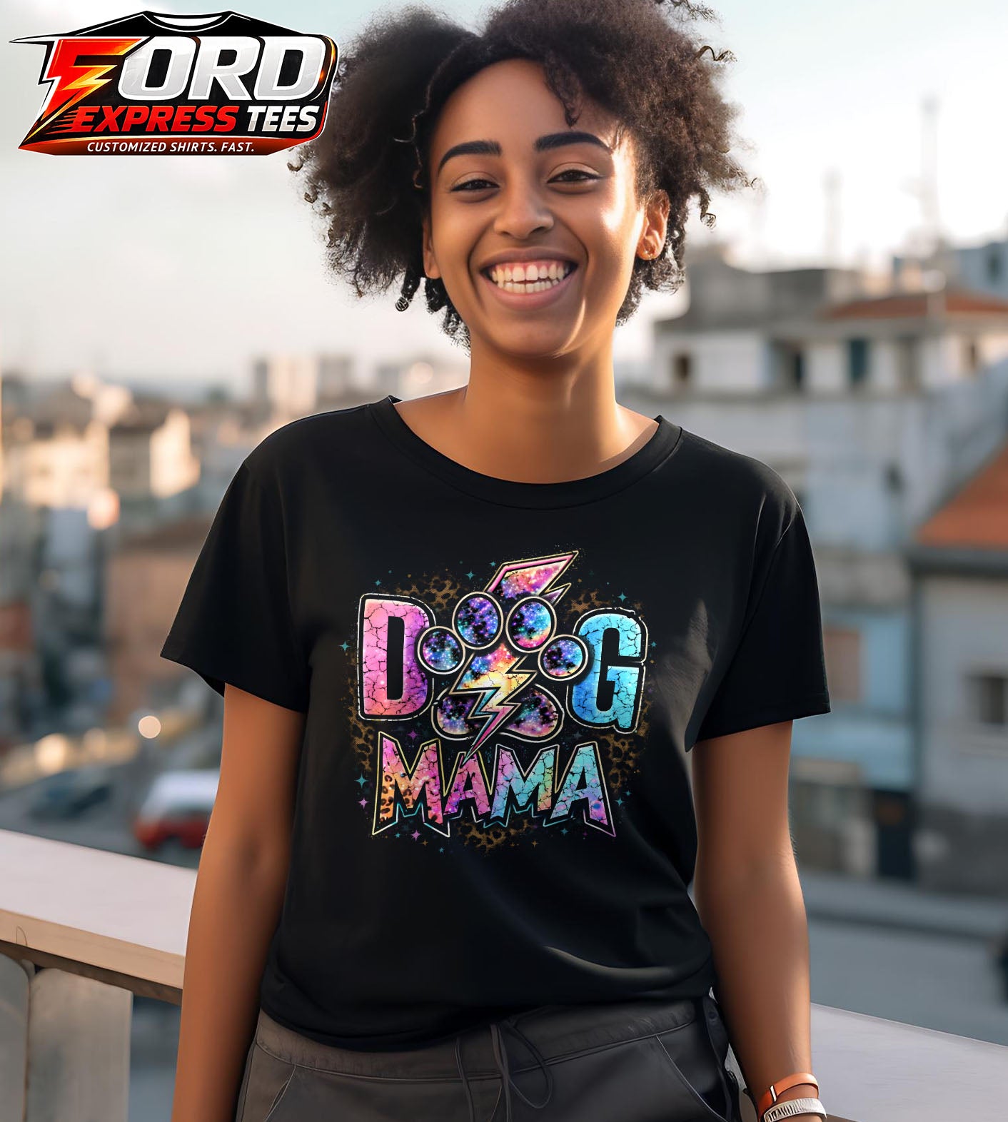 Dog Mama Lightning Graphic Tee