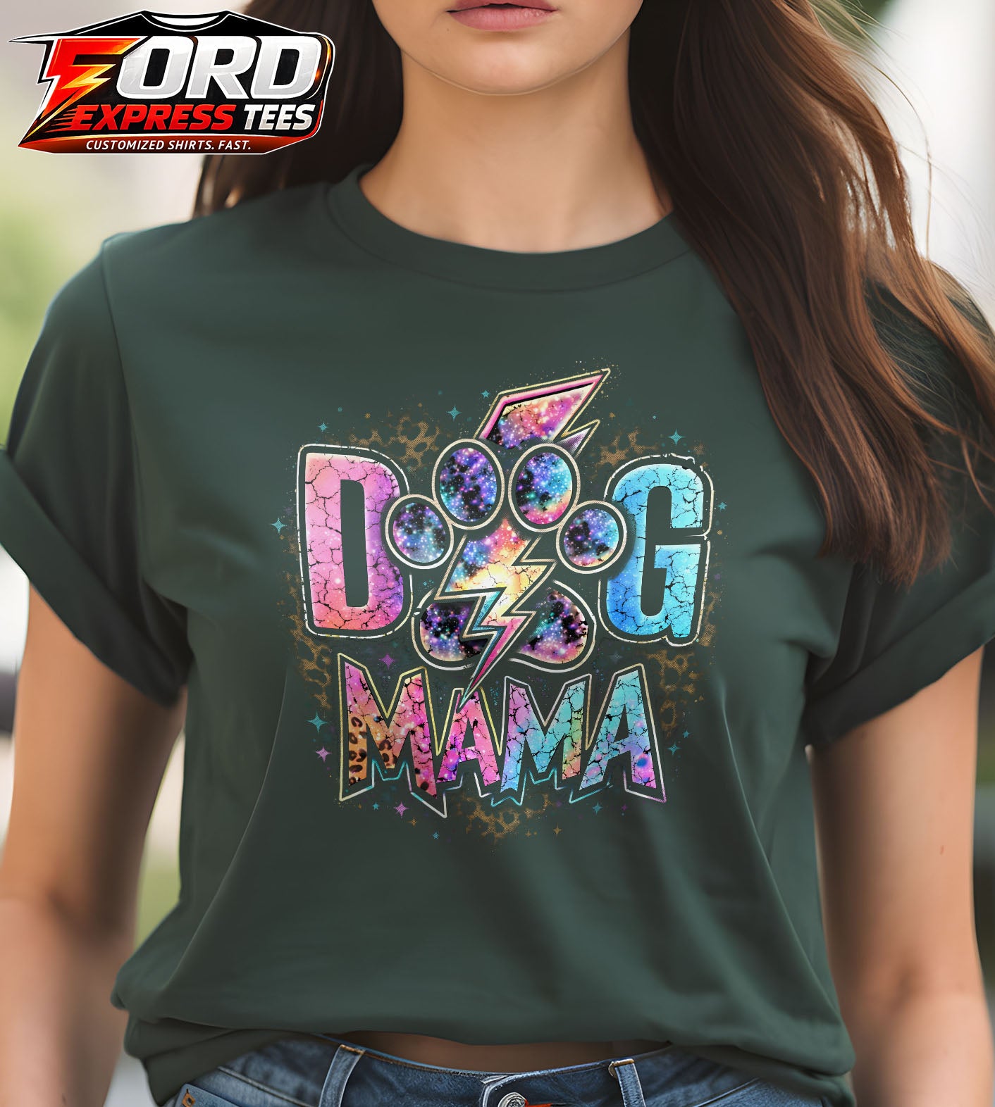 Dog Mama Lightning Graphic Tee
