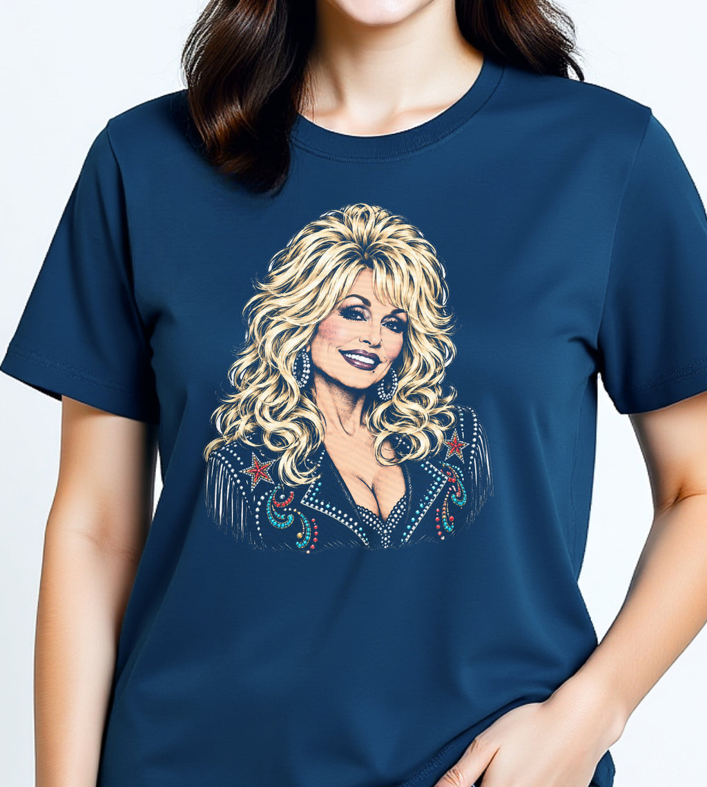 Dolly Parton Colorful Country Glam Graphic Tee