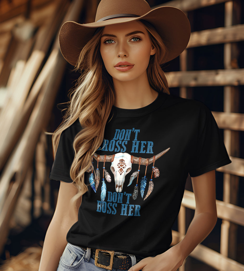 Don't Cross Her Don't Boss Her Graphic Tee