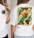 Dragon Ball Goku on Dragon Anime Front and Back Graphic Tee