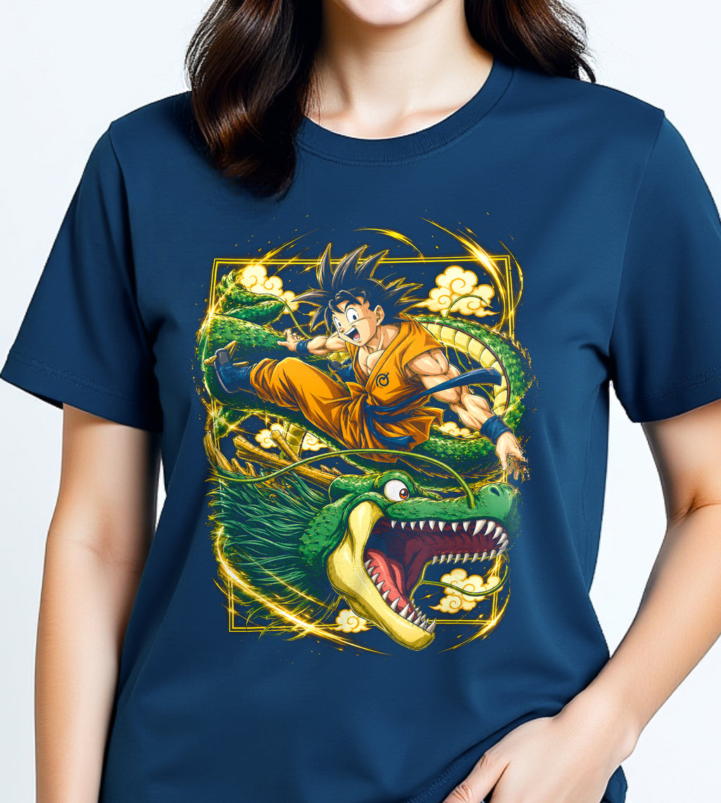 Dragon Ball Goku on Dragon Anime Graphic Tee