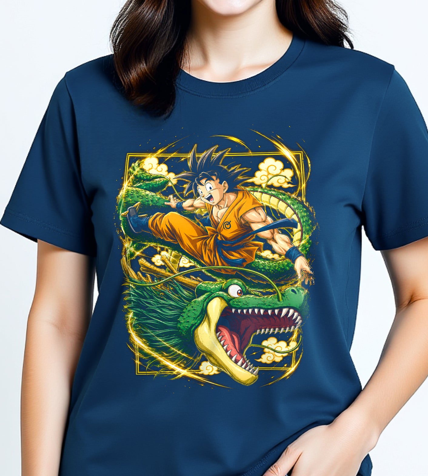 Dragon Ball Goku on Dragon Anime Graphic Tee
