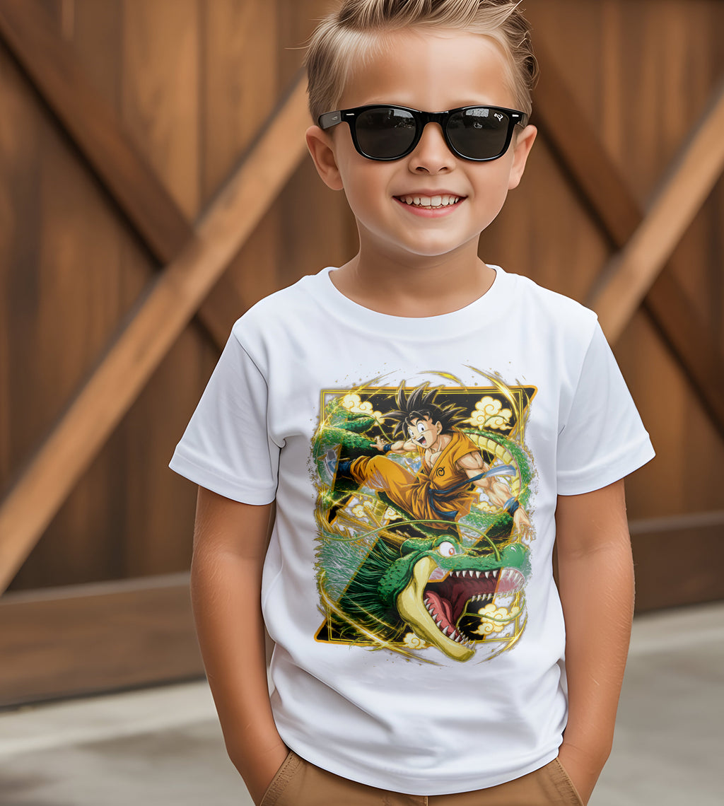 Dragon Ball Goku on Dragon Anime Graphic Tee