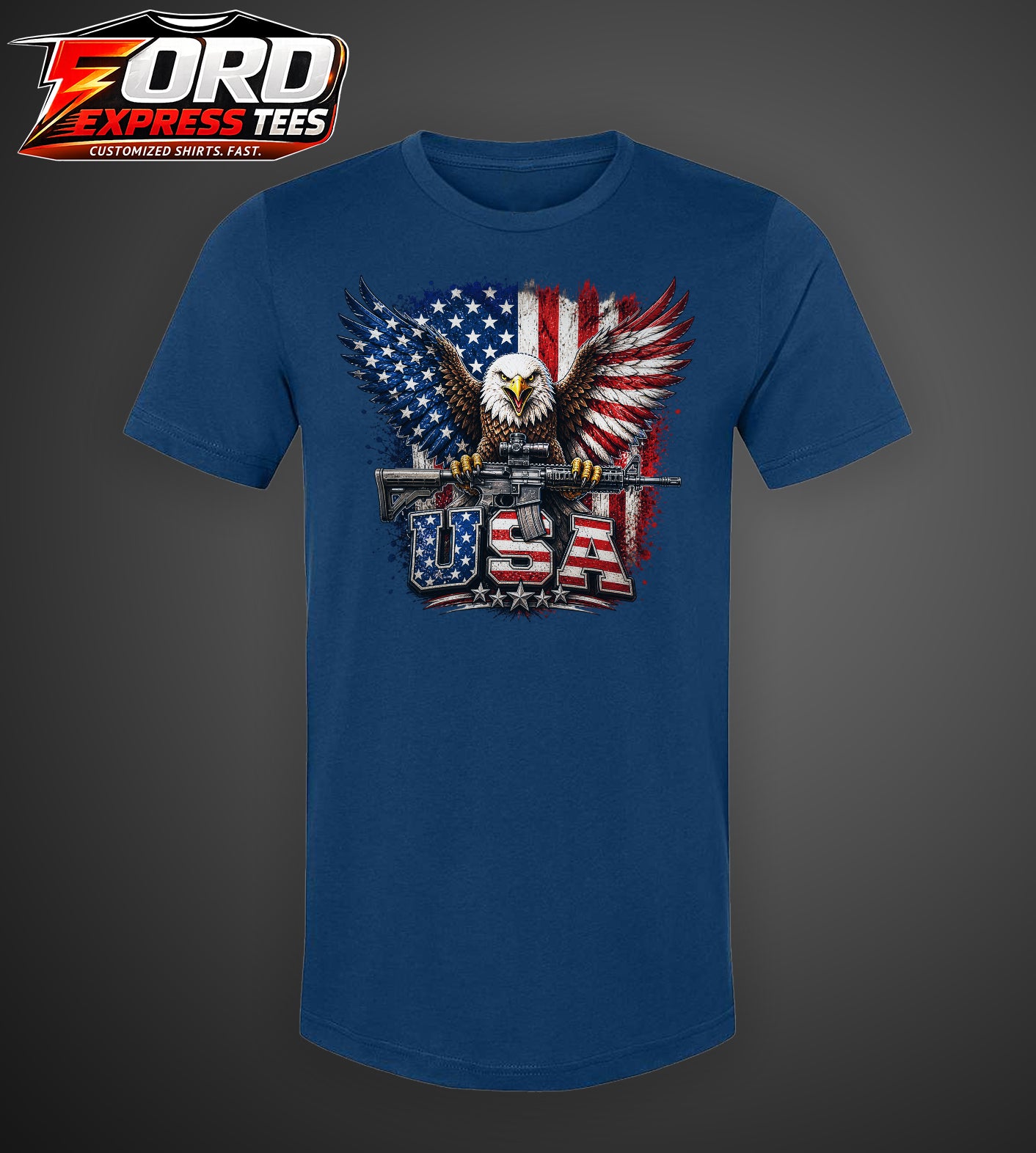 USA American Eagle Flag Graphic Tee