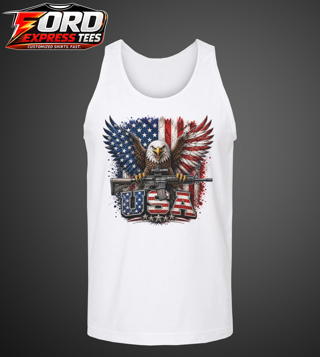 USA American Eagle Flag Graphic Tank